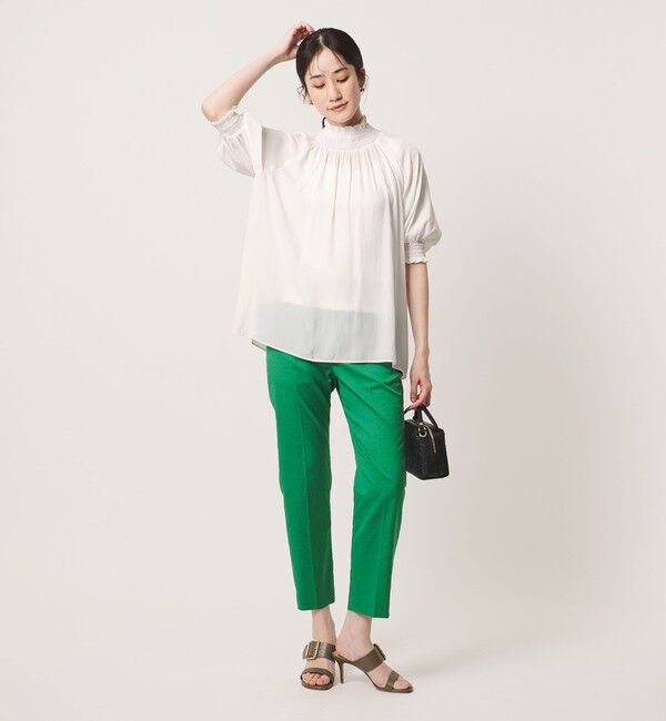 UNITED ARROWS「シャーリング ハイネック シャツ ブラウス」|シャツ・ブラウス|