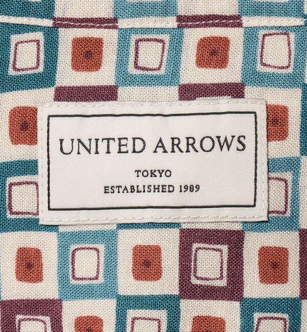 UNITED ARROWS「ジオメトリック プリント バンドカラーシャツ」|シャツ・ブラウス|