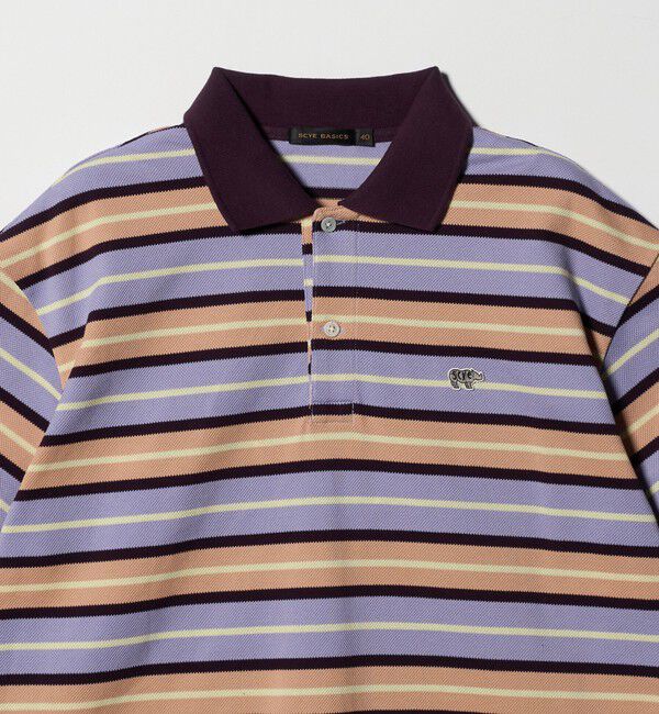 UNITED ARROWS「＜SCYE BASICS＞マルチボーダー ピケ ポロシャツ」|Tシャツ・カットソー|