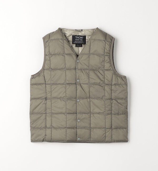 UNITED ARROWS green label relaxing「＜TAION＞ベーシック Vネックボタン インナーダウンベスト / キッズ  140cm-150cm」|ダウンベスト・ベスト|