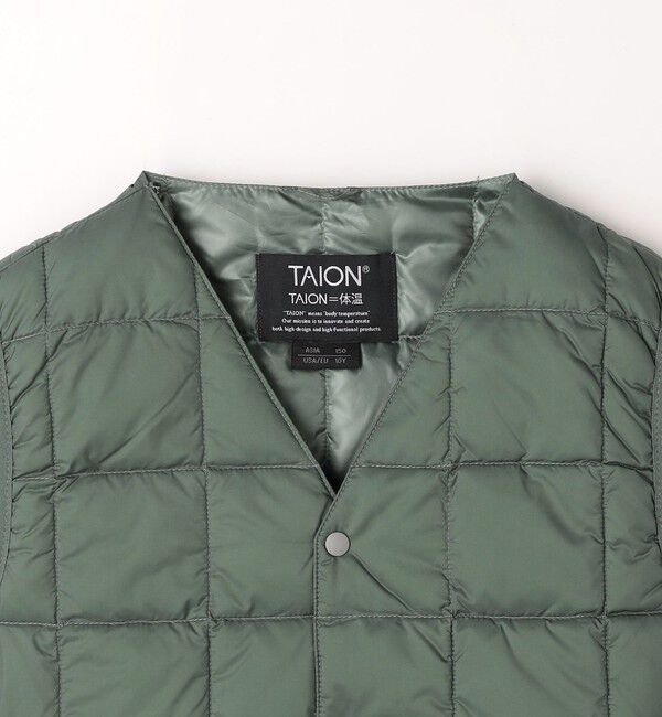 UNITED ARROWS green label relaxing「＜TAION＞ベーシック Vネックボタン インナーダウンベスト / キッズ  140cm-150cm」|ダウンベスト・ベスト|