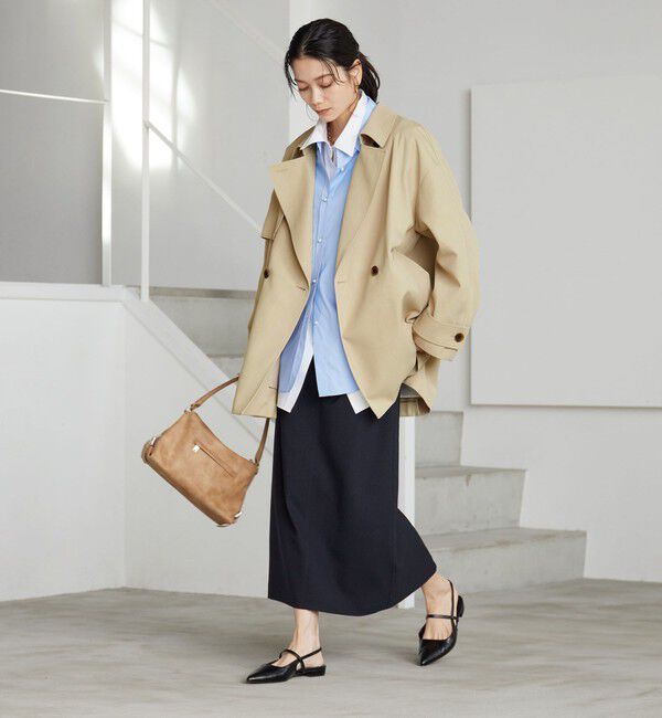 UNITED ARROWS green label relaxing「［size SHORTあり］ミドル トレンチ コート 撥水」|トレンチコート|