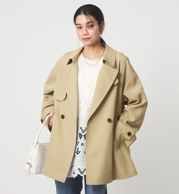 UNITED ARROWS green label relaxing「［size SHORTあり］ミドル トレンチ コート 撥水」|トレンチコート|