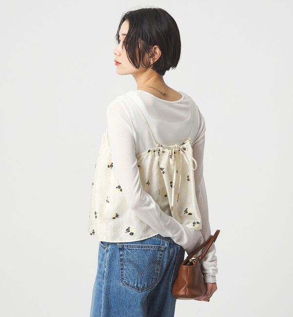 UNITED ARROWS green label relaxing「フラワー ジャガード キャミソール」|キャミソール|