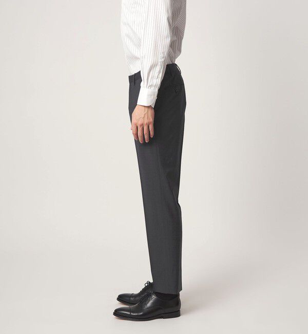 UNITED ARROWS green label relaxing「A+ TWPU トロピカル無地 スリム セットアップ パンツ スラックス -ウォッシャブル・ストレッチ・ウエストア」|スーツ|