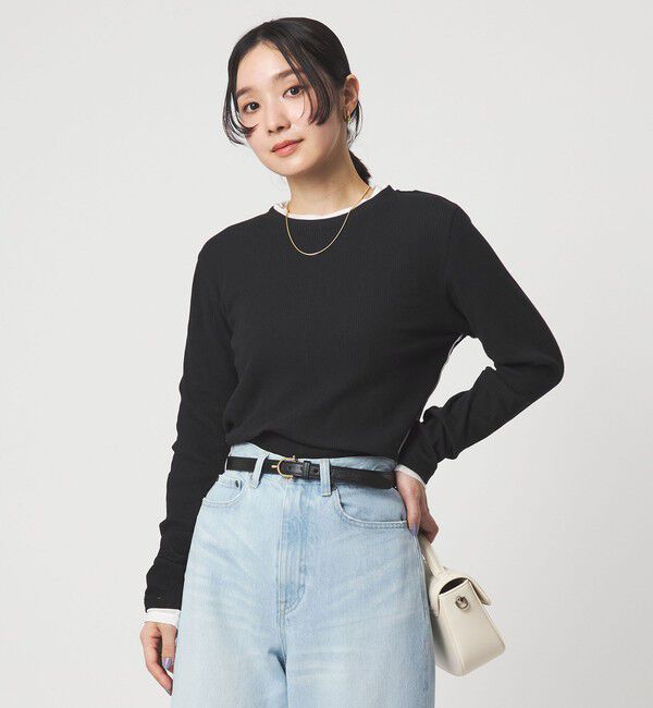 UNITED ARROWS green label relaxing「【WEB限定】＜at ease＞シアーテレコ ロングスリーブ カットソー」|Tシャツ・カットソー|