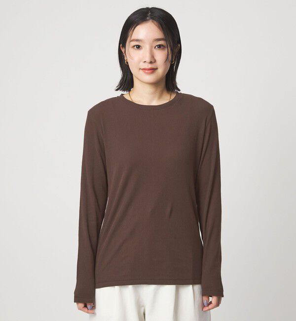 UNITED ARROWS green label relaxing「【WEB限定】＜at ease＞シアーテレコ ロングスリーブ カットソー」|Tシャツ・カットソー|