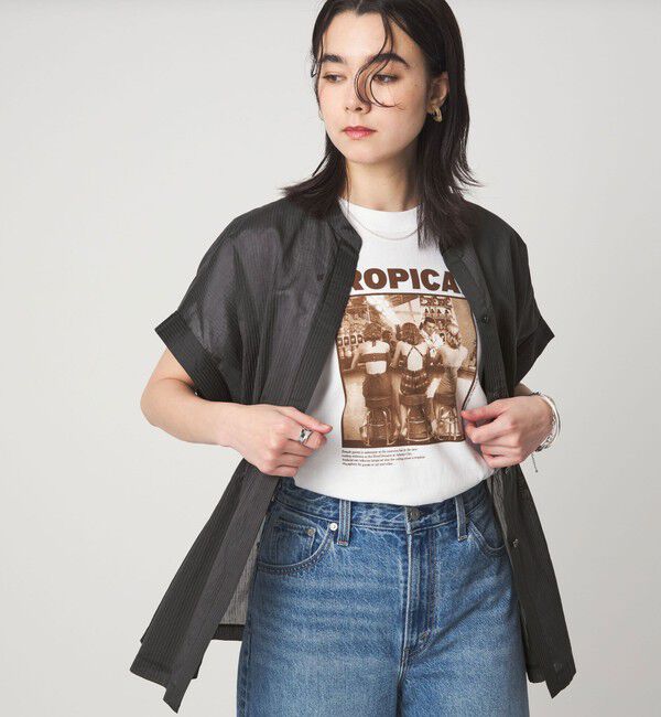 UNITED ARROWS green label relaxing「【結論シリーズ】ギャザーハイウエストブラウス［size SHORTあり］」|シャツ・ブラウス|