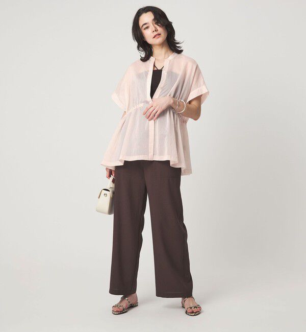 UNITED ARROWS green label relaxing「【結論シリーズ】ギャザーハイウエストブラウス［size SHORTあり］」|シャツ・ブラウス|