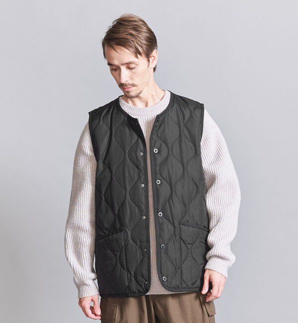 BEAUTY&YOUTH UNITED ARROWS「＜TAION＞ ミリタリー クルーネック ダウンベスト」|その他|BLACK