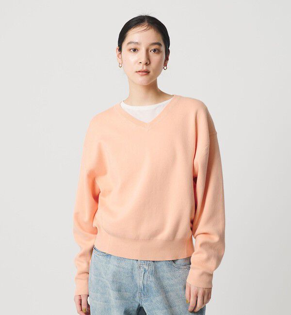BEAUTY&YOUTH UNITED ARROWS「ソフトコットン Vネック スムース ニットプルオーバー ウォッシャブル」|ニット・セーター|SHERBET