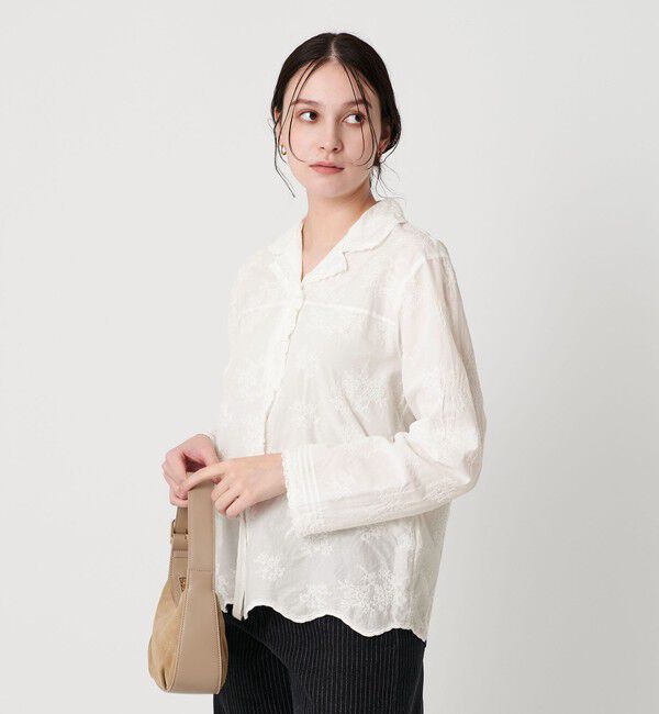 BEAUTY&YOUTH UNITED ARROWS「エンブロイダリー オープンカラーシャツ」|シャツ・ブラウス|