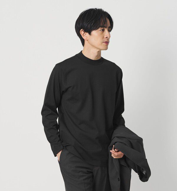 BEAUTY&YOUTH UNITED ARROWS「クリアコットン ジャケット Tシャツ 抗菌・防臭機能付き」|Tシャツ・カットソー|BLACK