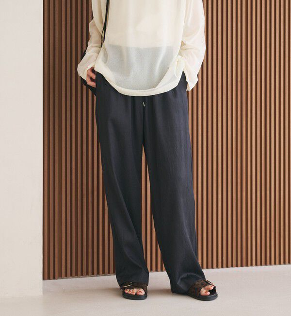 BEAUTY&YOUTH UNITED ARROWS「サテンドロースト ワイドパンツ ウォッシャブル」|その他|