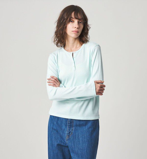 STEVEN ALAN「＜Steven Alan＞ドット リブ ヘンリーネック カットソー」|Tシャツ・カットソー|