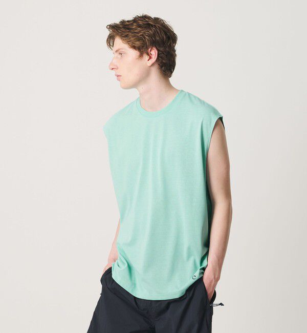 California General Store「＜CGS.＞リサイクル ポリエステル LUCK ノースリーブ Tシャツ 吸水速乾 UV軽減」|タンクトップ|