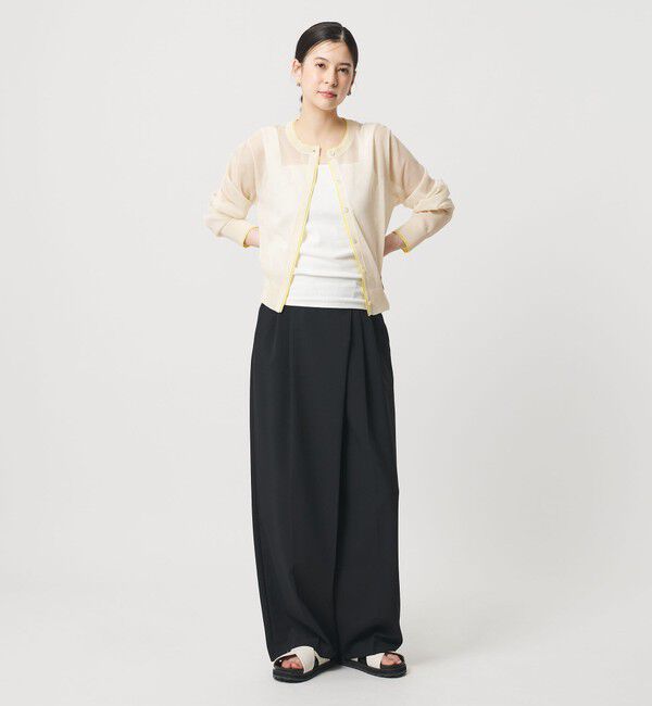 BEAUTY&YOUTH UNITED ARROWS「ライン クルーネック カーディガン ウォッシャブル」|カーディガン|