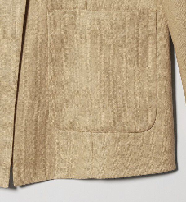 BEAUTY&YOUTH UNITED ARROWS「麻ブレンド カラーレス シングル ジャケット UVカット」|ノーカラージャケット|