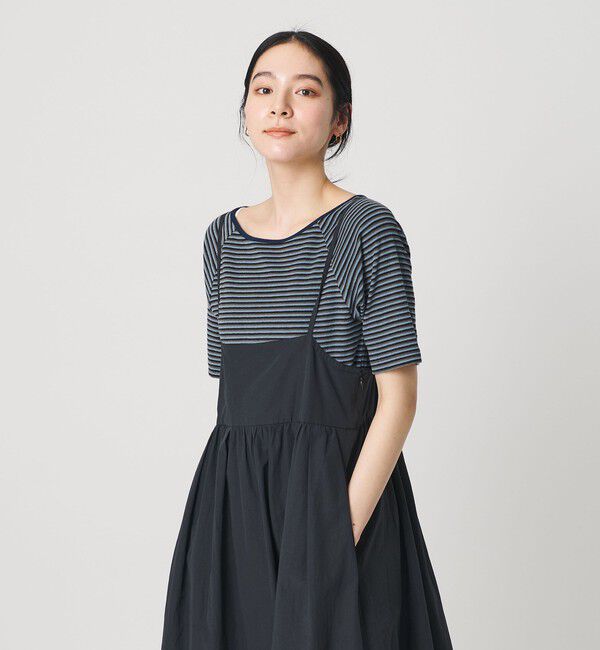 BEAUTY&YOUTH UNITED ARROWS「コットン パイルボーダー 5分袖カットソー」|Tシャツ・カットソー|