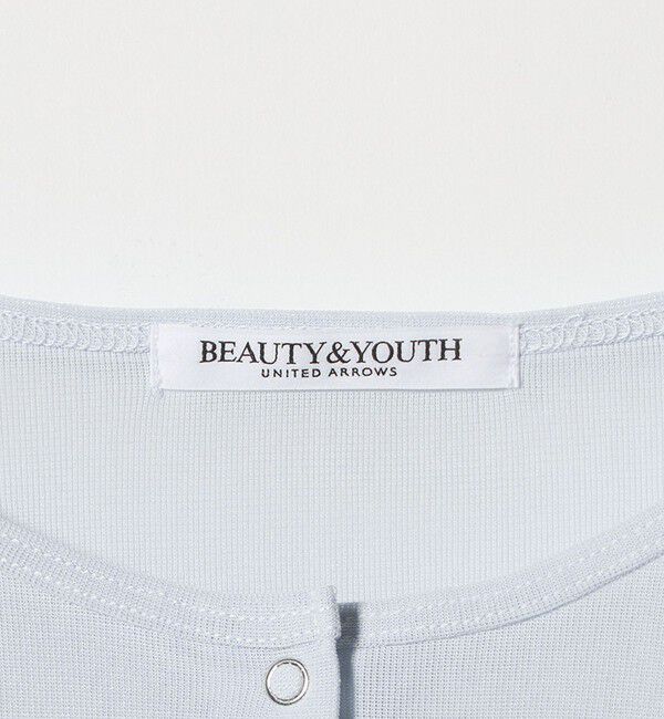 BEAUTY&YOUTH UNITED ARROWS「リングボタン チュール カーディガン ウォッシャブル 接触冷感」|カーディガン|