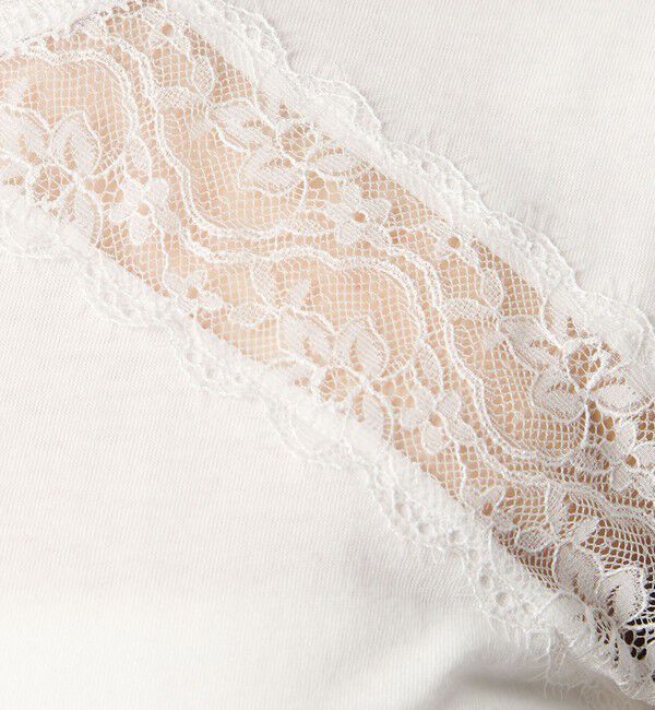 ATTISESSION「＜ATTISESSION＞レース ドッキング Tシャツ」|Tシャツ・カットソー|