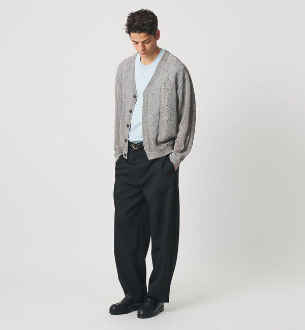 BEAUTY&YOUTH UNITED ARROWS「アイレットパターン シアー カーディガン 」|カーディガン|