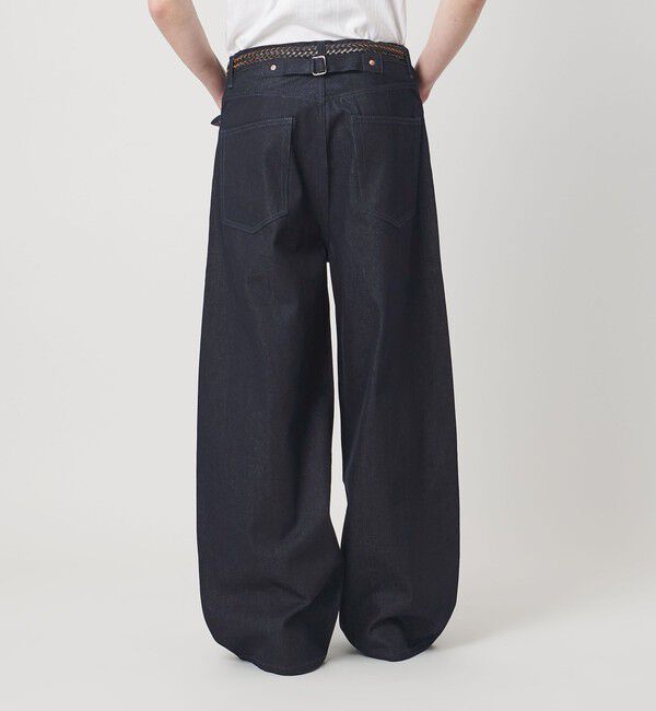 MONKEY TIME「ライトオンス リジッド デニム シンチバック スーパー バギー パンツ」|チノ|