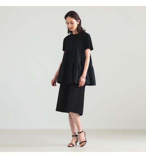 Demi-Luxe BEAMS 「コンビ ティアード プルオーバー」|シャツ・ブラウス|