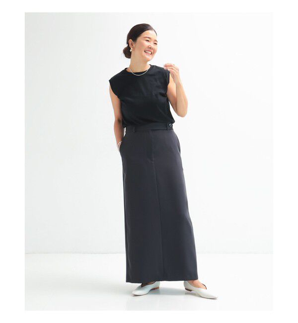 Demi-Luxe BEAMS 「ウォッシャブル ウール ノースリーブ Tシャツ」|Tシャツ・カットソー|