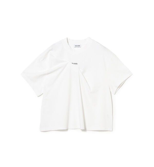 Demi-Luxe BEAMS 「FACON JACMIN / タック ロゴ Tシャツ」|Tシャツ・カットソー|WHITE