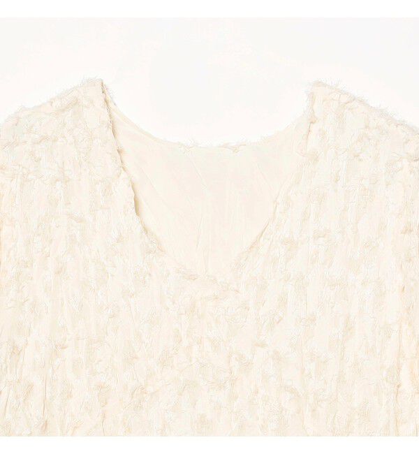 Ray BEAMS 「フリンジ ジャカード クリンクル ワンピース」|ワンピース|