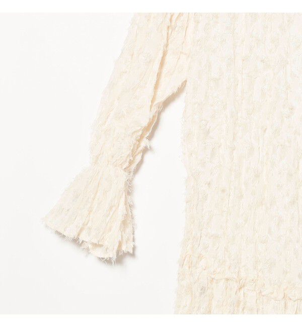 Ray BEAMS 「フリンジ ジャカード クリンクル ワンピース」|ワンピース|