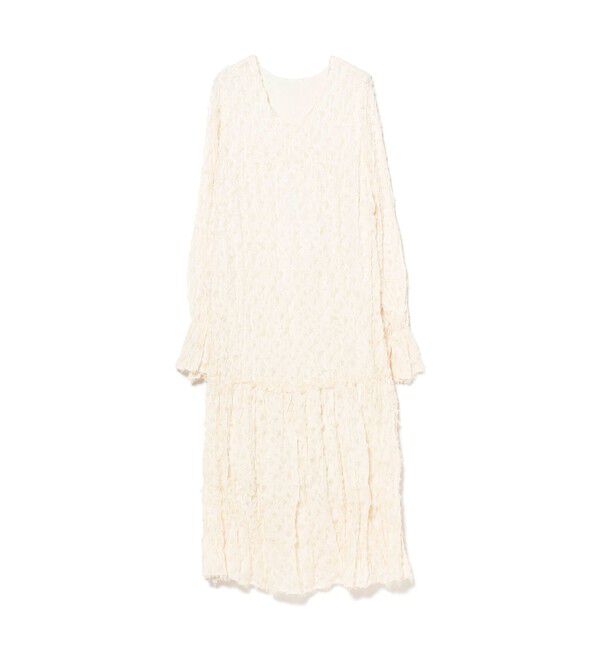 Ray BEAMS 「フリンジ ジャカード クリンクル ワンピース」|ワンピース|