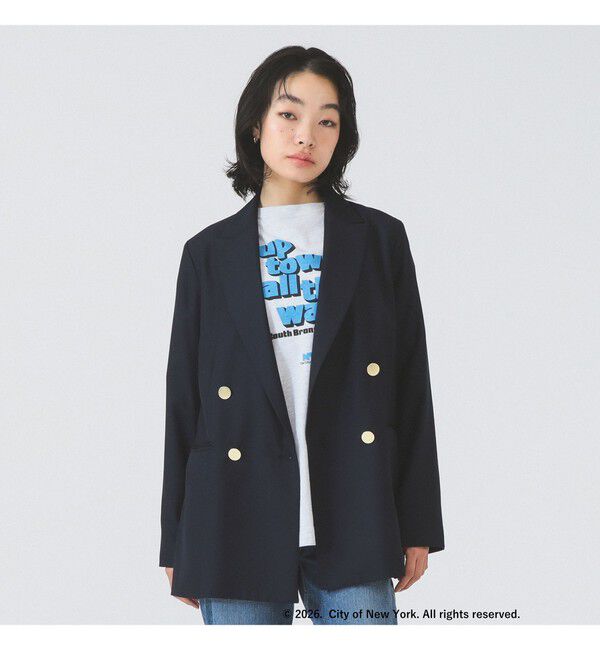 Ray BEAMS 「4ボタン ダブル ブレザー」|テーラードジャケット|NAVY