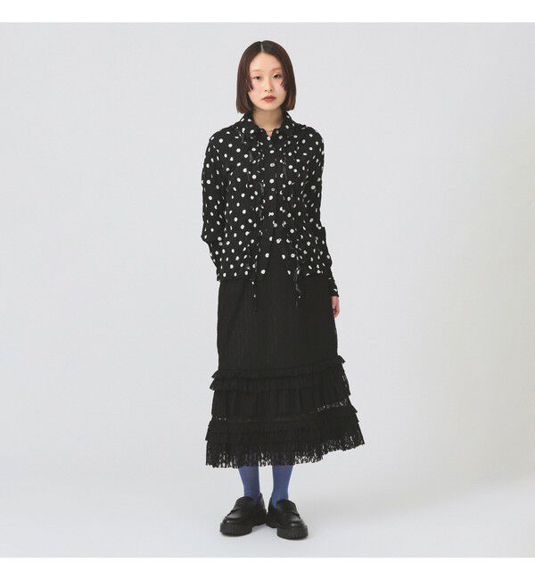 Ray BEAMS 「カット レース ティアード ヘム スカート」|スカート|