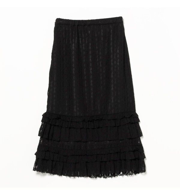 Ray BEAMS 「カット レース ティアード ヘム スカート」|スカート|