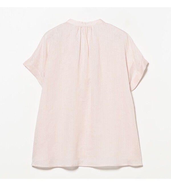 Ray BEAMS 「リネン スタンドカラー フレンチスリーブ シャツ」|シャツ・ブラウス|