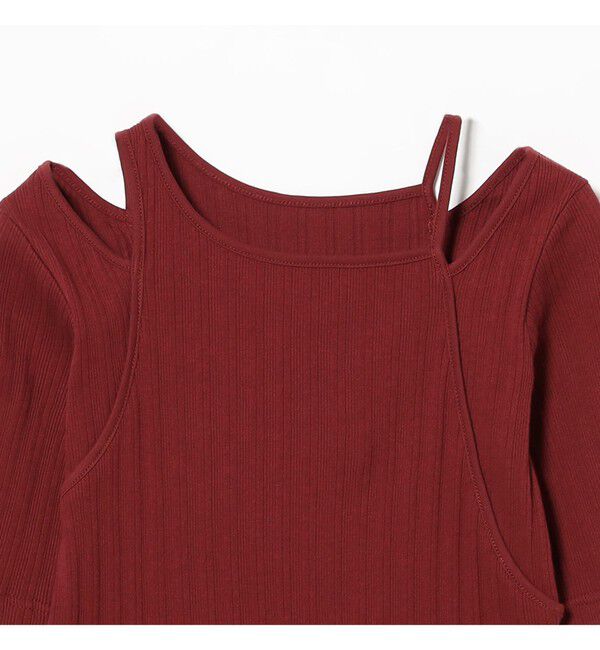 Ray BEAMS 「RIB キリカエ アシメネック Tシャツ」|Tシャツ・カットソー|