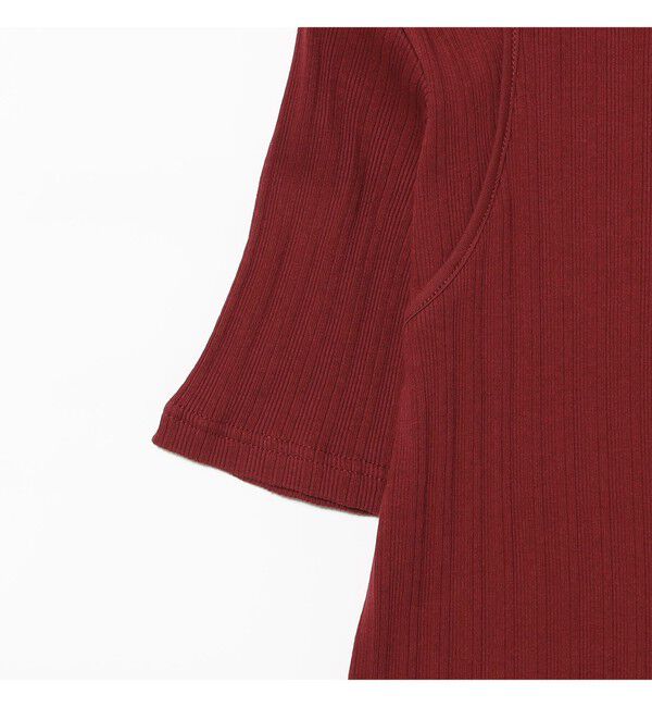 Ray BEAMS 「RIB キリカエ アシメネック Tシャツ」|Tシャツ・カットソー|