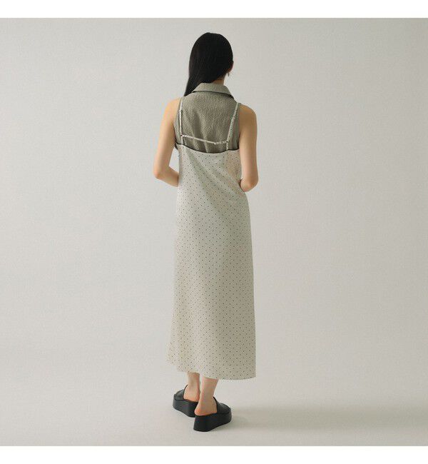 Ray BEAMS 「サテン ドット キャミワンピース」|ワンピース|