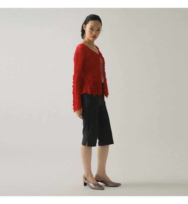 Ray BEAMS 「メッシュ ストライプ カーディガン」|カーディガン|