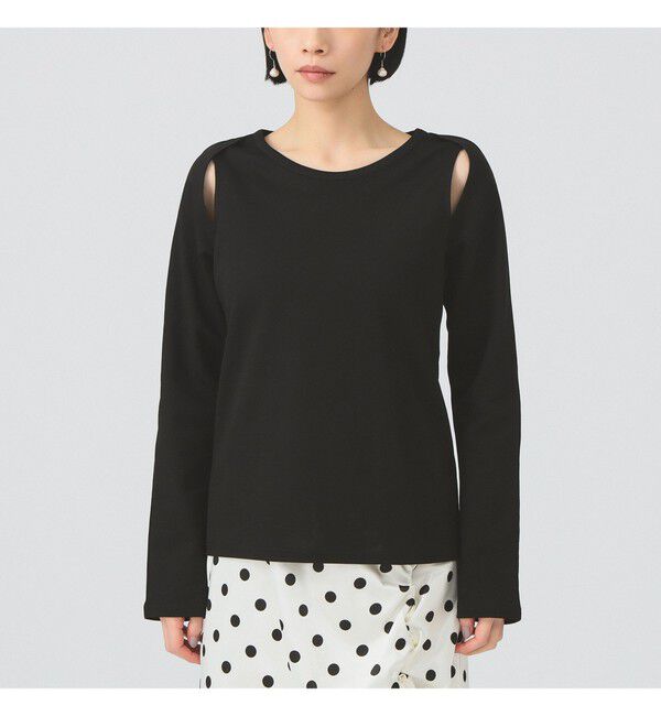 Ray BEAMS 「ショルダー オープン ロングスリーブ Tシャツ」|Tシャツ・カットソー|