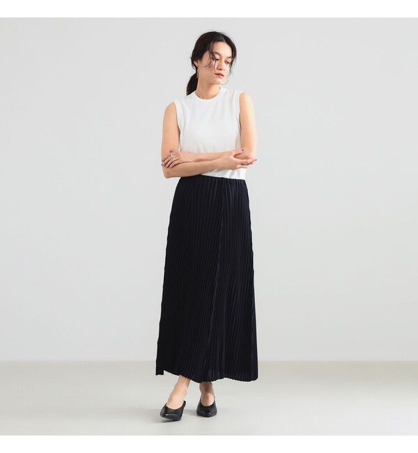 Demi-Luxe BEAMS 「SLOANE / 18ゲージ 天竺 クルーネック ノースリーブ ニット」|ニット・セーター|