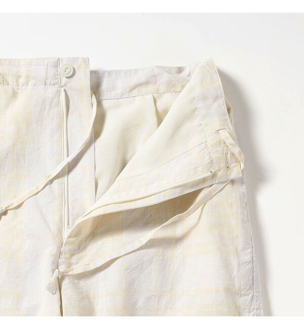 BEAMSBOY「チェック ストライプ ヘムコード パンツ」|チノ|