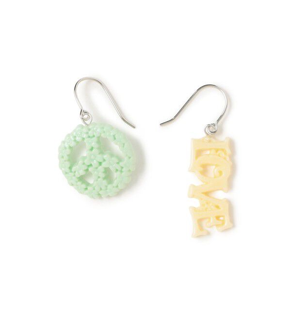 Ray BEAMS 「ラブ＆ピース ピアス」|ピアス|YELLOW/GRN