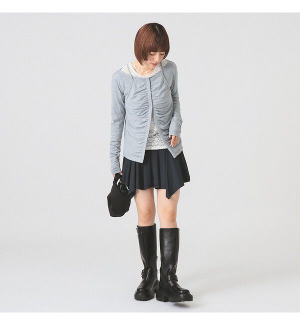 Ray BEAMS 「キャミソール レイヤード ギャザー Tシャツ」|Tシャツ・カットソー|