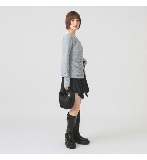 Ray BEAMS 「キャミソール レイヤード ギャザー Tシャツ」|Tシャツ・カットソー|