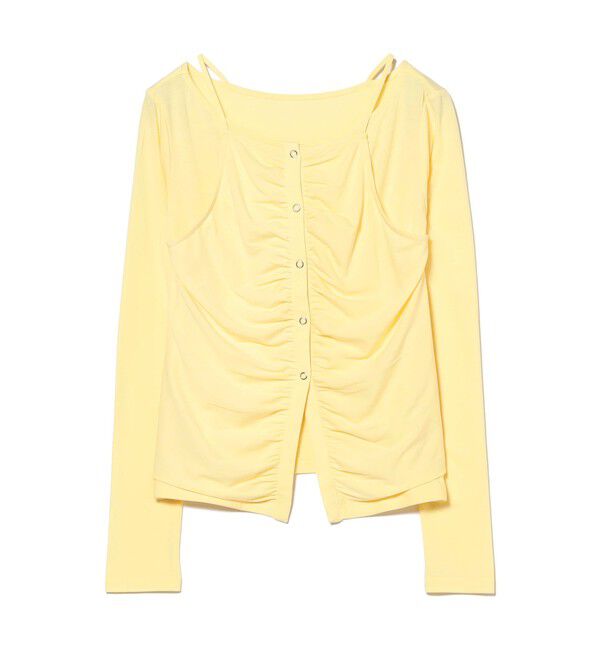 Ray BEAMS 「キャミソール レイヤード ギャザー Tシャツ」|Tシャツ・カットソー|