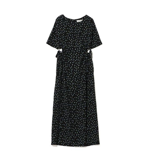 Ray BEAMS 「フラワー プリント カットアウト ワンピース」|ワンピース|BLACK
