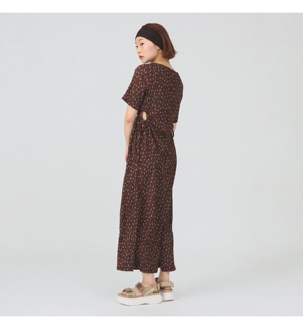 Ray BEAMS 「フラワー プリント カットアウト ワンピース」|ワンピース|